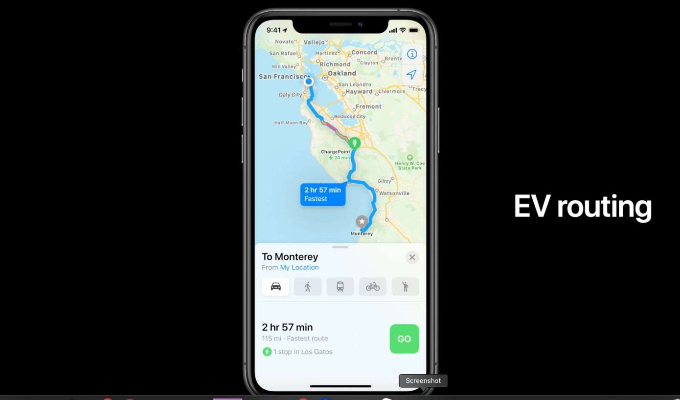 Apple Maps EV 